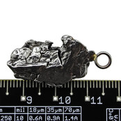 Iron meteorite crystal pendant