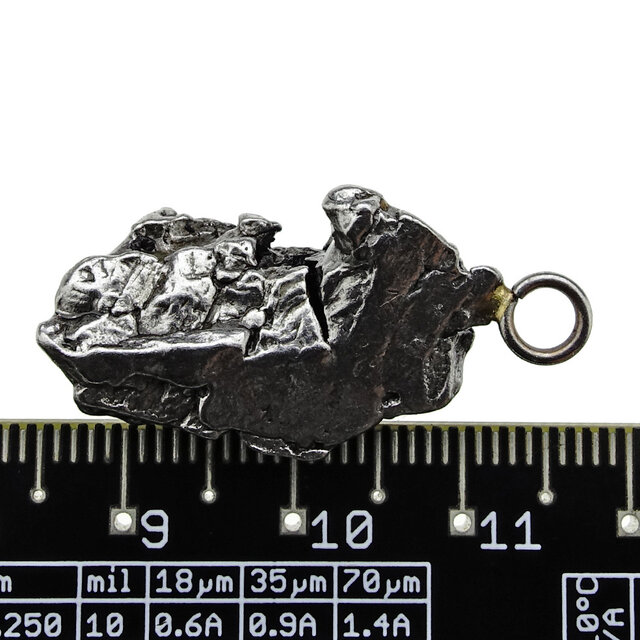 Iron meteorite crystal pendant