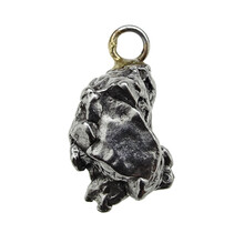 Iron meteorite crystal pendant