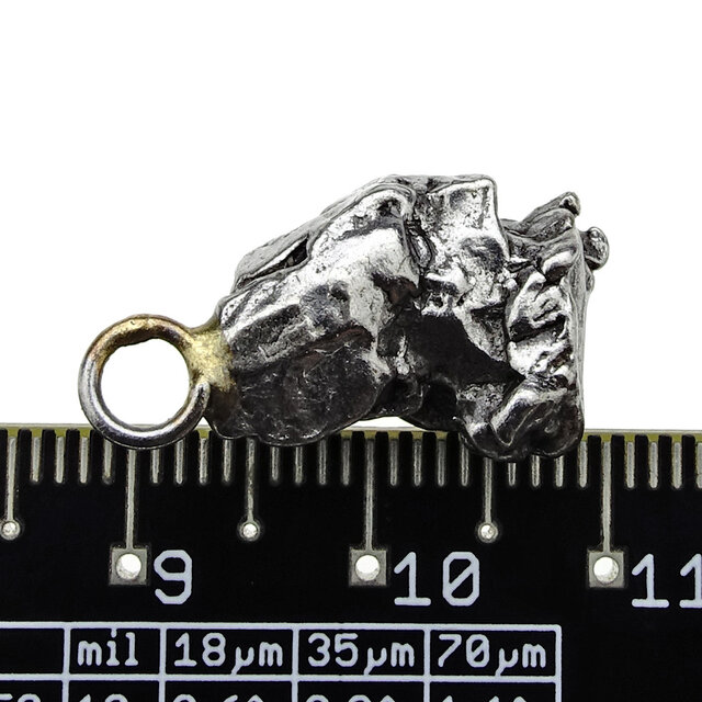 Iron meteorite crystal pendant