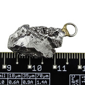 Iron meteorite crystal pendant