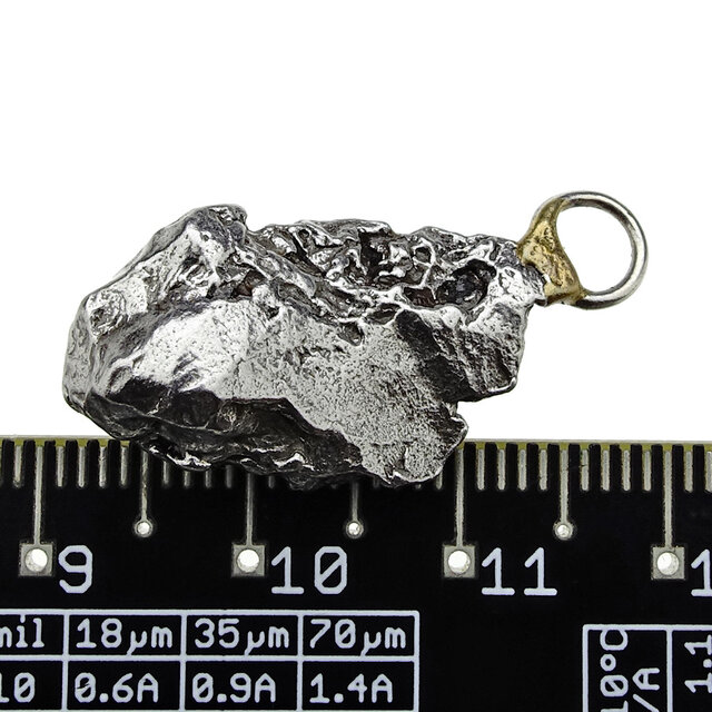 Iron meteorite crystal pendant