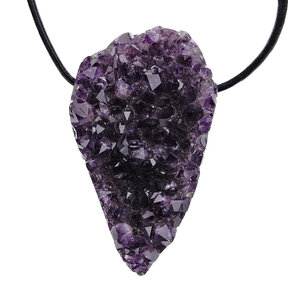 Drilled amethyst pendant