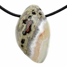 Drilled ocean jasper pendant