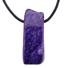 Drilled charoite pendant