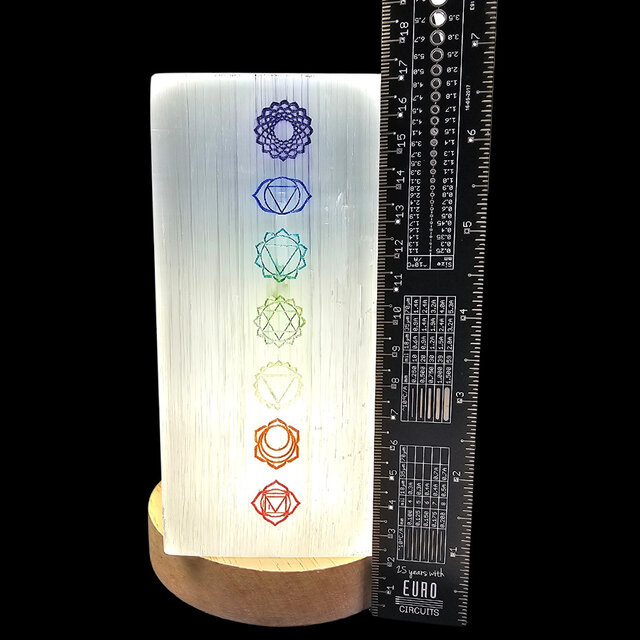 Seleniet chakra lamp 20 cm