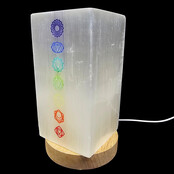 Selenite chakra lamp 20 cm