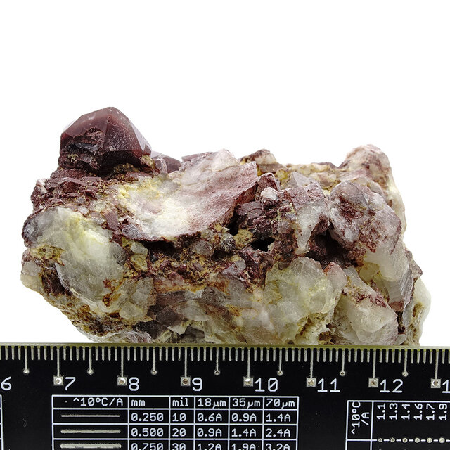 Hematiet kwarts uit Zambia met donkerrode kleur