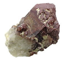 Hämatit-Quarz aus Sambia mit tiefroter Farbe