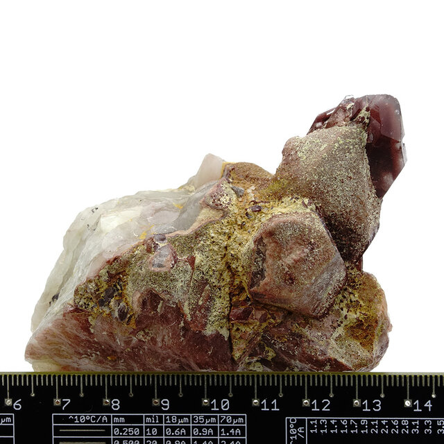 Hämatit-Quarz aus Sambia mit tiefroter Farbe