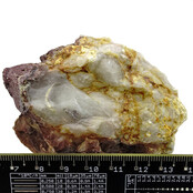 Hämatit-Quarz aus Sambia mit tiefroter Farbe