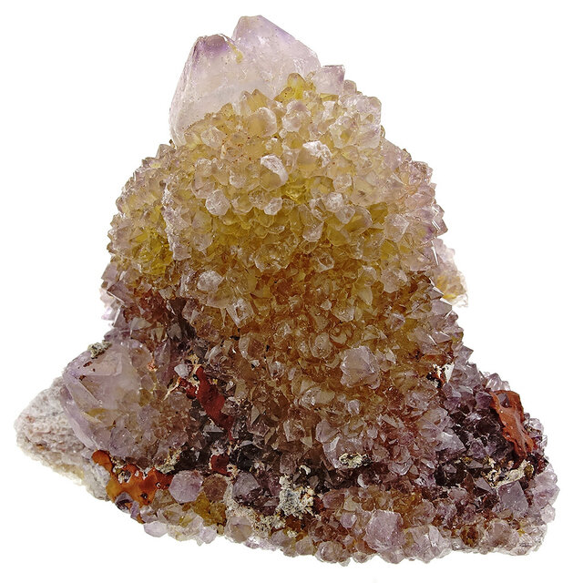 Kaktus oder Spirituosenquarz mit Amethyst