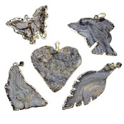 5 silver-plated chalceony pendants from Uruguay