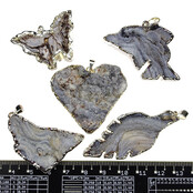 5 silver-plated chalceony pendants from Uruguay