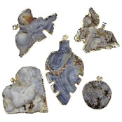 5 versilberte Chalceony-Anhänger aus Uruguay