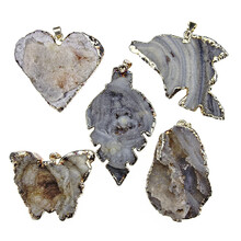 Chalcedony pendants 5 pieces