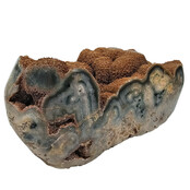 Mooi cluster van 2,7 kg chalcedoon uit Uruguay