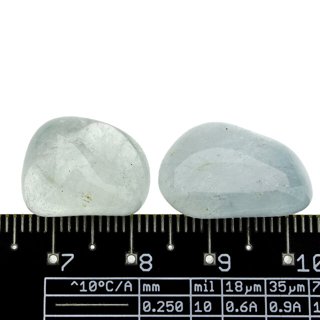 Getrommelter blauer Topas