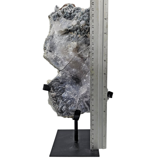 Amethistroos, chalcedoon en amethist uit Uruguay 32 cm hoog