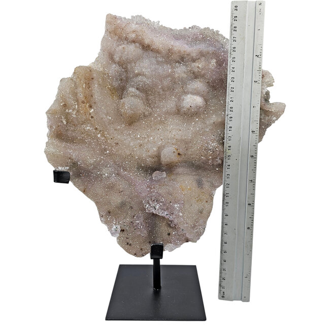 Amethistroos, chalcedoon en amethist uit Uruguay 32 cm hoog