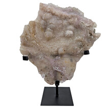 Amethistroos, chalcedoon en amethist uit Uruguay 32 cm hoog