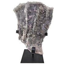 Amethistroos, chalcedoon en amethist uit Uruguay 26 cm hoog