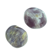 Wunderschöne violette Trommelsteine ​​aus Indonesien