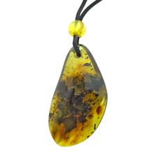Amber necklace with cord