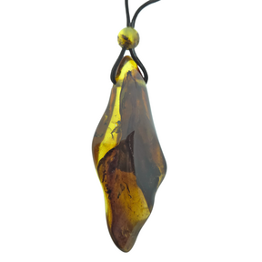 Amber necklace with cord