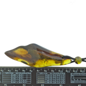 Beautiful pierced Baltic amber pendant with cord