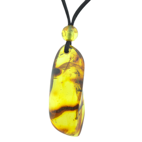 Amber necklace with cord