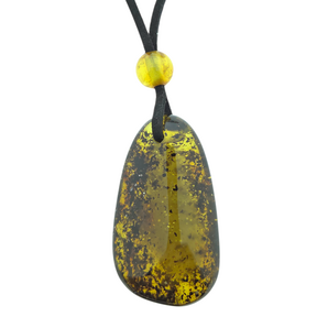 Barnsteen ketting met koord