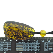 Beautiful pierced Baltic amber pendant with cord