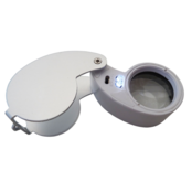 Klappbare Lupe 40x 25 mm mit LED Beleuchtung