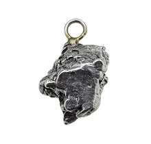 Iron meteorite crystal pendant