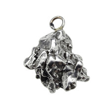 Iron meteorite crystal pendant