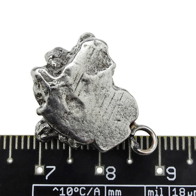 Iron meteorite crystal pendant