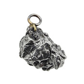 Iron meteorite crystal pendant