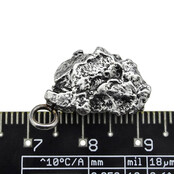 Iron meteorite crystal pendant