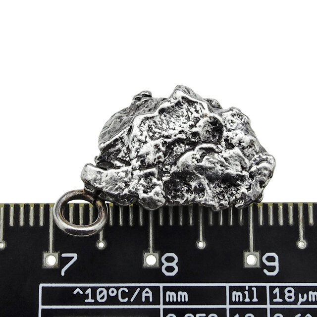 Iron meteorite crystal pendant