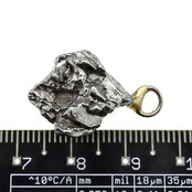 Iron meteorite crystal pendant