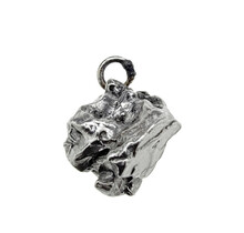Iron meteorite crystal pendant
