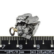 Iron meteorite crystal pendant