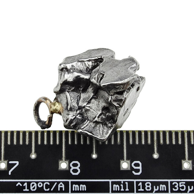 Iron meteorite crystal pendant