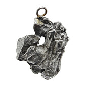 Iron meteorite crystal pendant