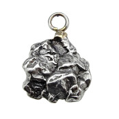 Iron meteorite crystal pendant