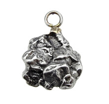 Iron meteorite crystal pendant