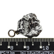 Iron meteorite crystal pendant
