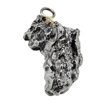 Iron meteorite crystal pendant