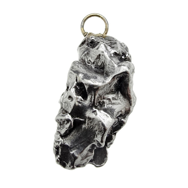 Iron meteorite crystal pendant